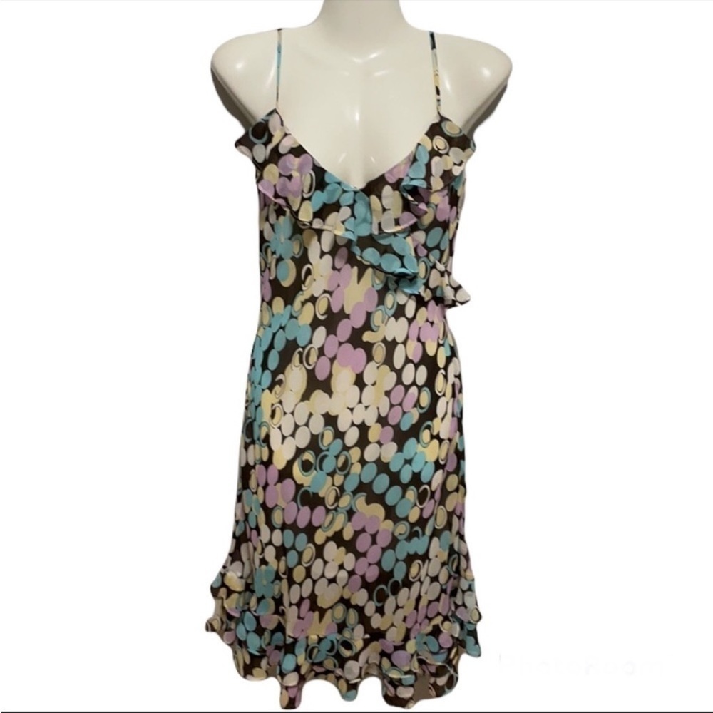 Pretty Pastel Patterned 𝅺Slip Dress. Small